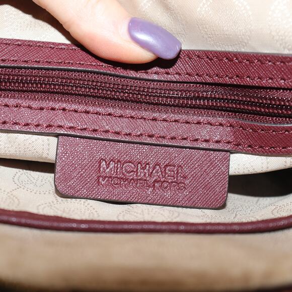 Michael Kors Jet Set Crossbody Bag – Merlot Saffiano Leather - Picture 8 of 8